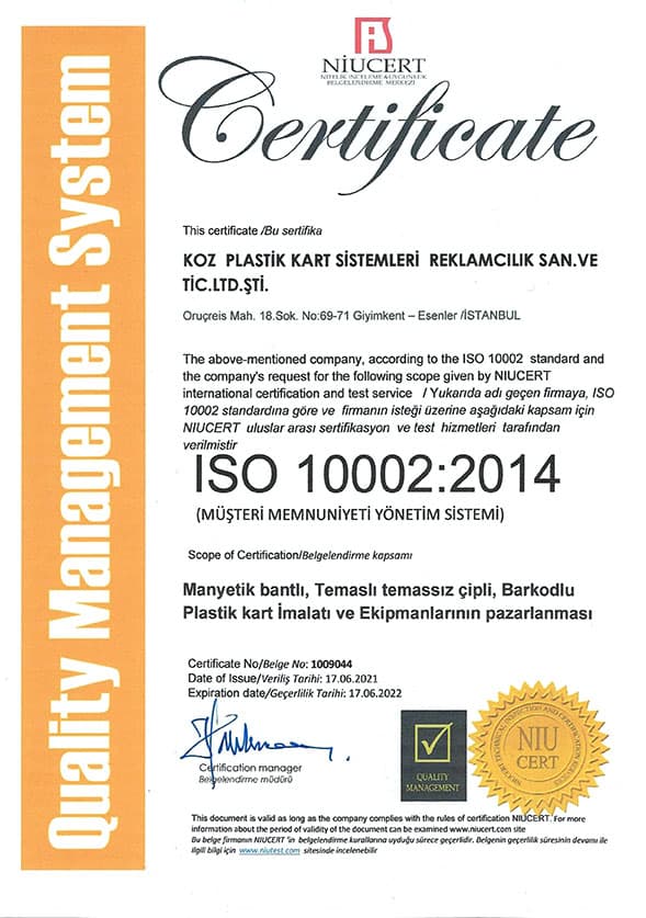 ISO 10002:2018 - Customer Satisfaction